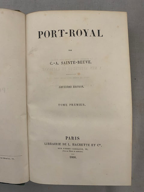 C.-A.‎ ‎Sainte-Beuve : Port Royal. Deuxième édition