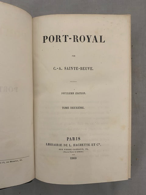 C.-A.‎ ‎Sainte-Beuve : Port Royal. Deuxième édition