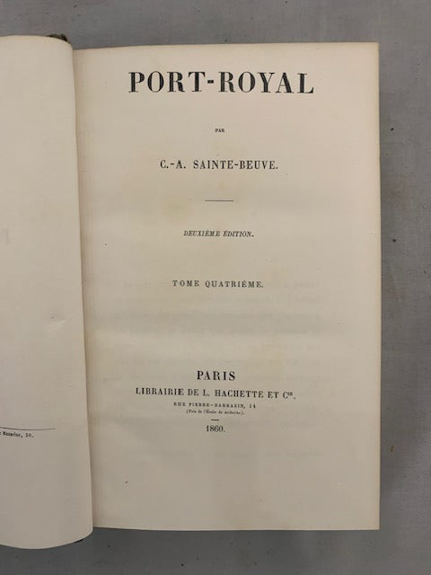C.-A.‎ ‎Sainte-Beuve : Port Royal. Deuxième édition